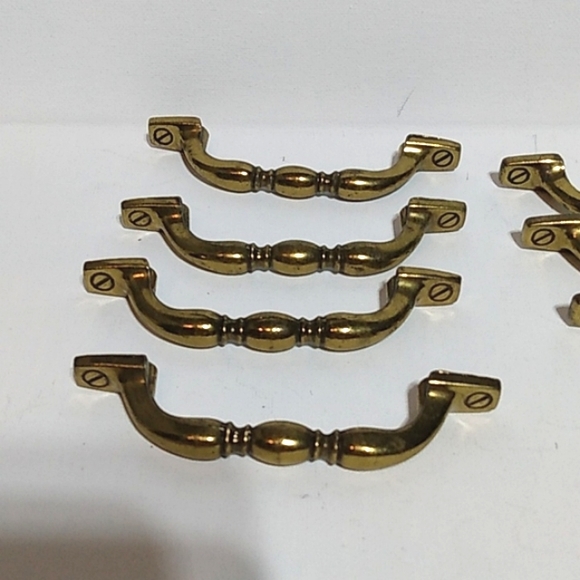 Keeler Brass Company Vintage brass handles set of 12 - Picture 4 of 11